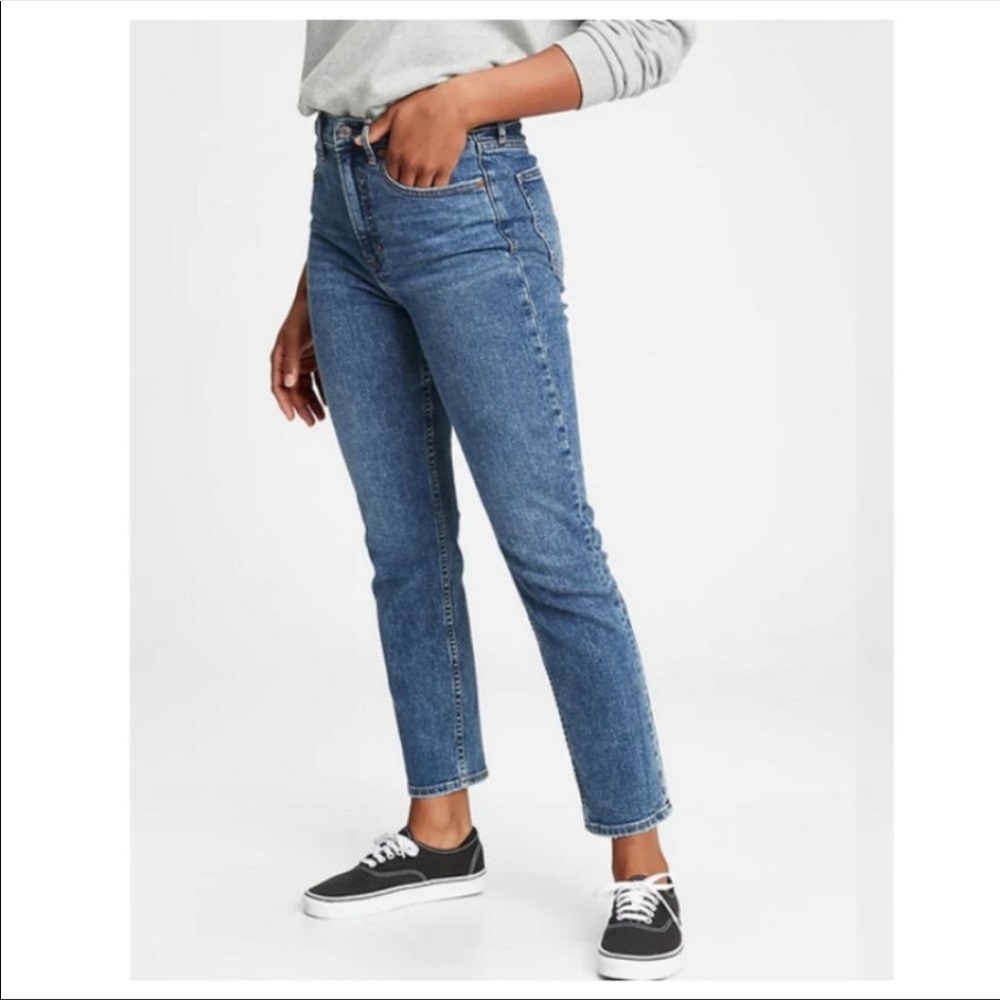 GAP high rise ankle jeans